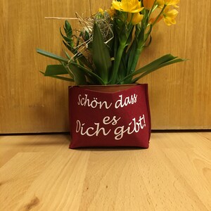 Personalisiert mit Namen Wunschtext Geschenk Filztüte Utensilo Geschenkverpackung Blumentopf Mama Bild 6