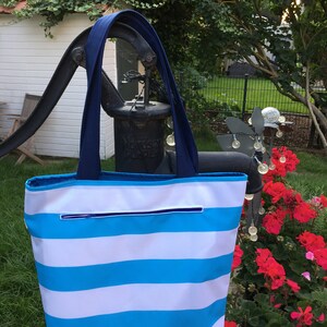 Sommertasche Shopper Damentasche Tasche Strandtasche Handtasche Maritim Anker blau Bild 2