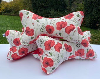 Reading bone personalized with name favorite person Christmas gift poppies