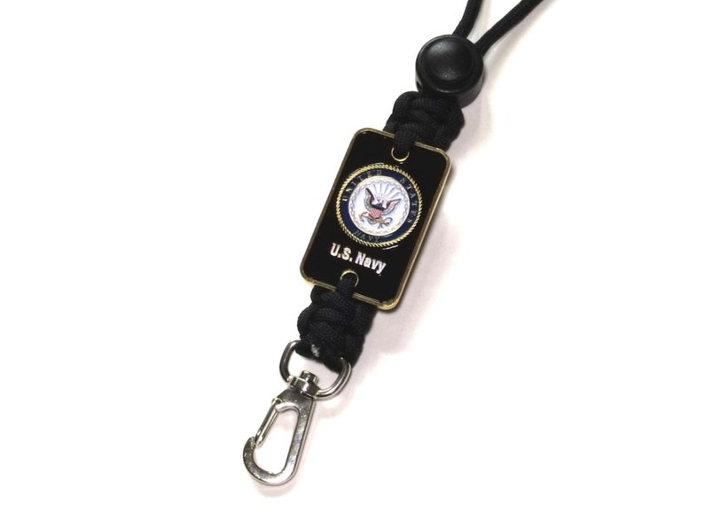 Navy Lanyard, USN Lanyard, US Navy Lanyard, Military Lanyard, Paracord Lanyard, Neck Id Lanyard ...