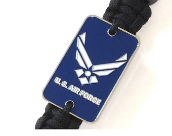 Paracord Lanyard: Air Force Lanyard, USAF Paracord Lanyard, Air Force Lanyard, Military Lanyard, Neck ID Lanyard With Swivel Hook