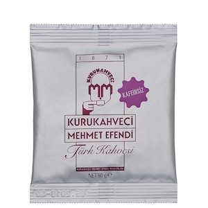 Decaffeinated, Turkish Coffee Ground Roasted Quality Beans Kurukahveci Mehmet Efendi 50 gr