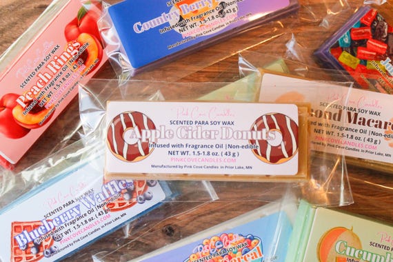 Highly Scented Snap Bars | Handmade Wax Melt Snap Bars - Intensely Fragrant and Long-Lasting | Food Scents | Floral Scents | Gift Ideas