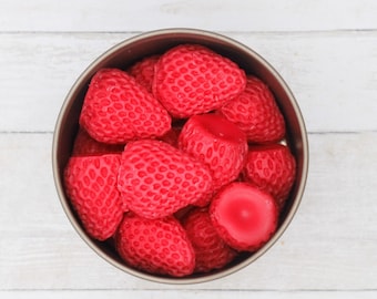 Strawberry Fields Wax Melts | 4 oz. Strawberry Wax Melt Tins | Strawberry Scented Wax Melts | Soy Melt Gifts | Strawberry Wax Melt Gifts