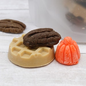 Cozy Autumn Vibes: Pumpkin Pecan Waffle Melts - Handmade Wax Melts Infused with the Aromas of Pumpkin, Maple Syrup, Butter, and Pecans