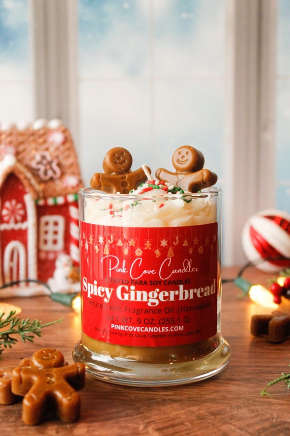 Spicy Gingerbread Coconut Soy Candle | Warm and Spicy: The Spicy Gingerbread Candle - Hand-poured Aroma of Freshly Baked Gingerbread Cookies