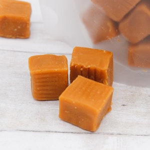 Salted Caramel Wax Melts | Hand Poured Wax Melts Infused with Butter, Cinnamon, Coconut, Vanilla, and Maple | Food Shaped Wax Melts