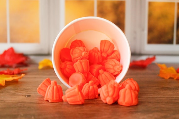 Pumpkin Spice Wax Melts: Highly Fragrant, Long-Lasting, 4oz White Container