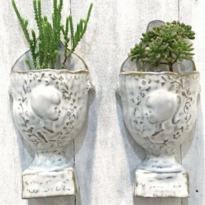 Yarnnakarn Ceramics Anniversary Wall Hanging Vases - Set of 2