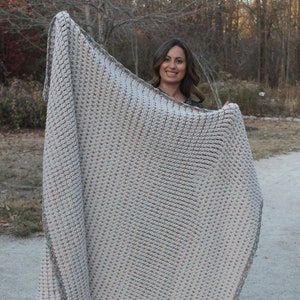 Easy Meadow Blanket - Beginner/Advanced Beginner Crochet Pattern
