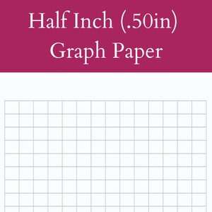graph paper printable quarter inch 25 inch 1 4 inch graph etsy