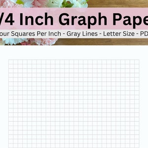 Printable Graph Template Paper, Printable Graph Paper Quarter Inch (.25 ...