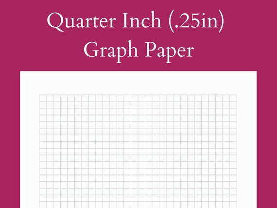 printable graph paper quarter inch 25 inch four squares etsy