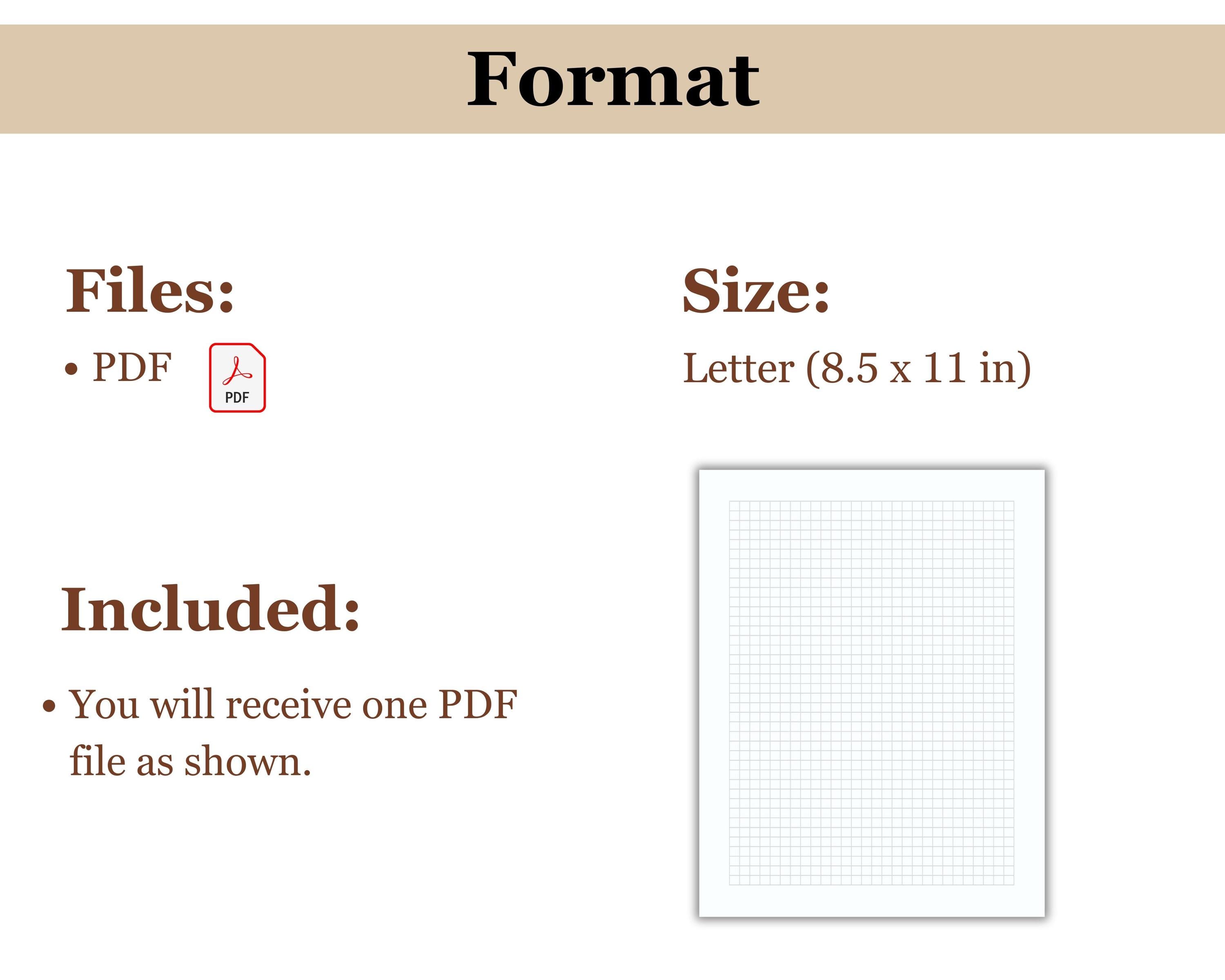 Printable Graph Template Paper, Printable Graph Paper Quarter Inch