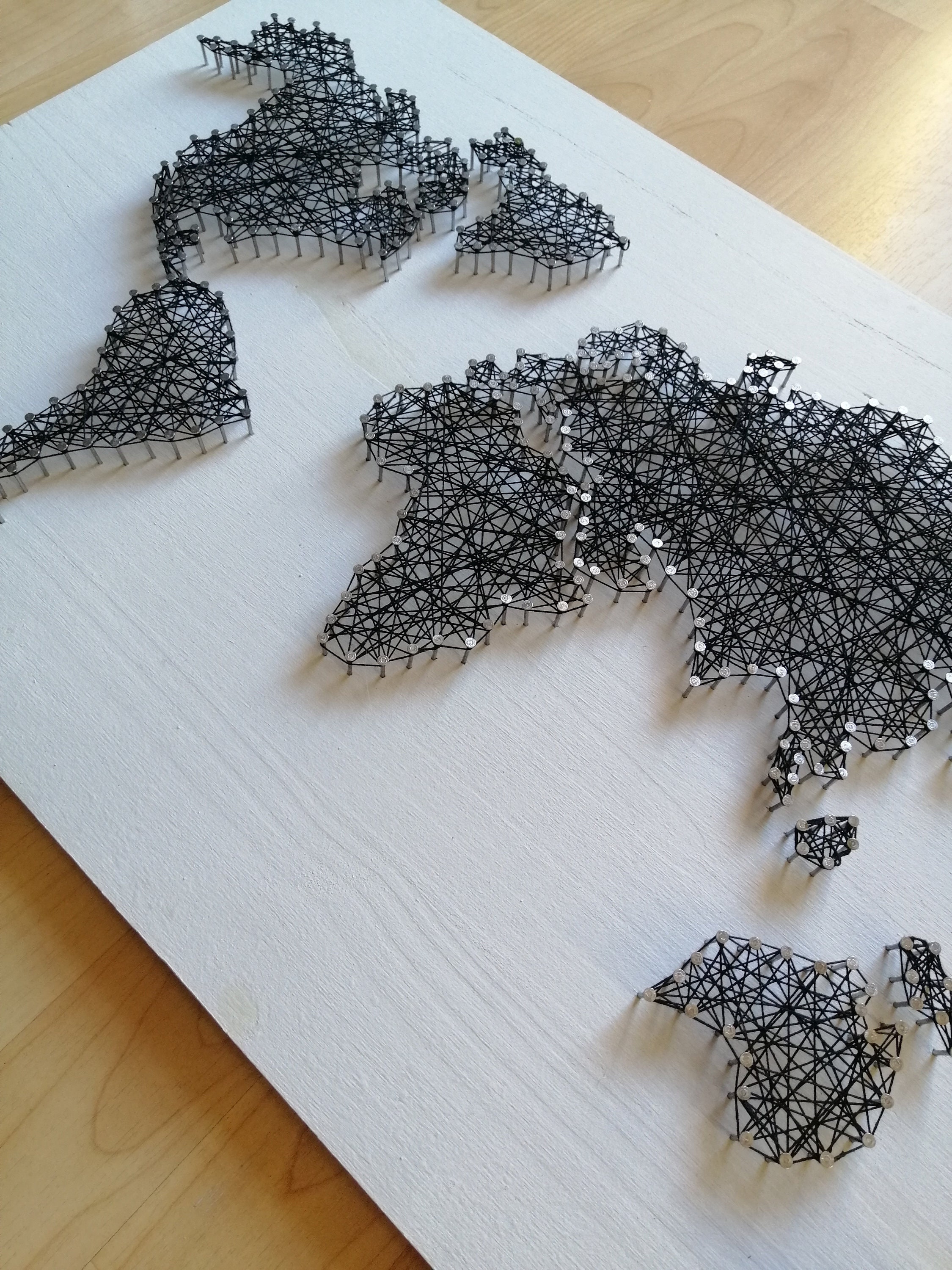 Tableau Carte Du Monde String Art