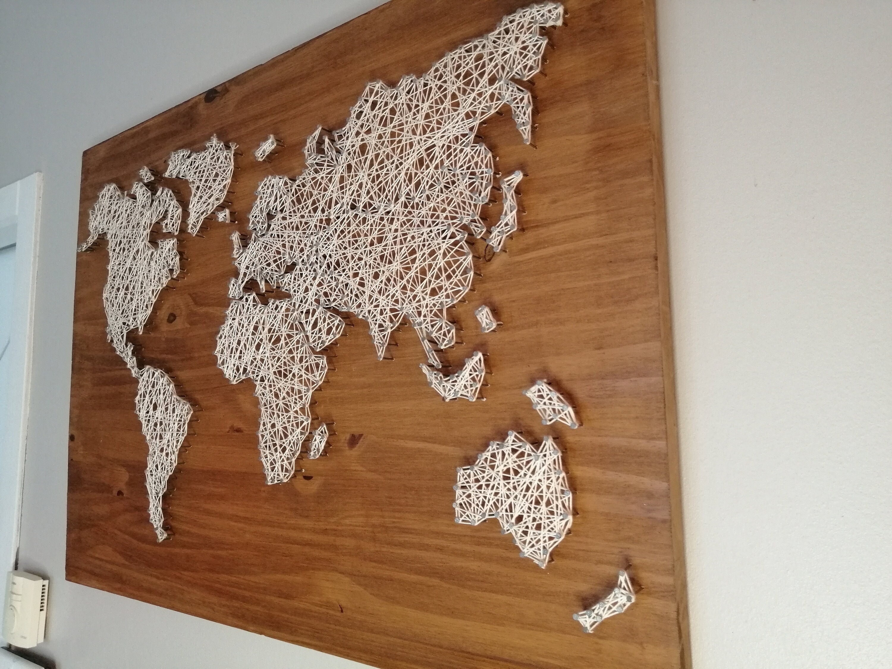 Carte Du Monde String Art