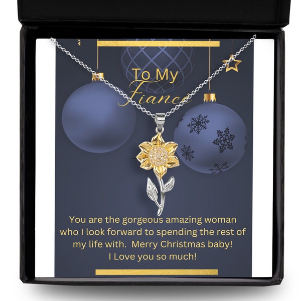 To my gorgeous fiance', holiday jewelry for fiancé, christmas gift for fiance', christmas jewelry for fiance