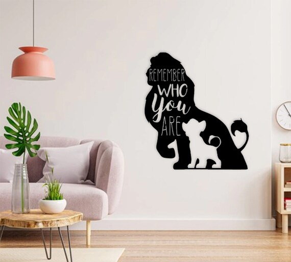 Lion King Wood Wall Art Mufasa and Simba Disney Wooden Etsy