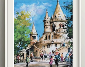 Budapest Hungary Print, Wall art Art Print, Poster, Travel Print, Travel Poster, Wall Art, Living Room Prints, Art Decor