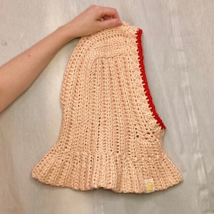 Warm cotton balaclava hood with neck warmer