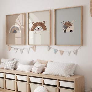 Nursery Prints, Boho Nursery Prints, Kids Wall Art, Baby Boys, Nursery, Neutral Nursery Art, Nursery Decor, 6 for the price of 3