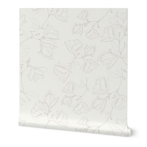 Floral Wallpaper Coquette Peel and Stick -  Cottagecore Room Decor, Wallpaper Florals Removable Self Adhesive Nursery Wallpaper Farmhouse