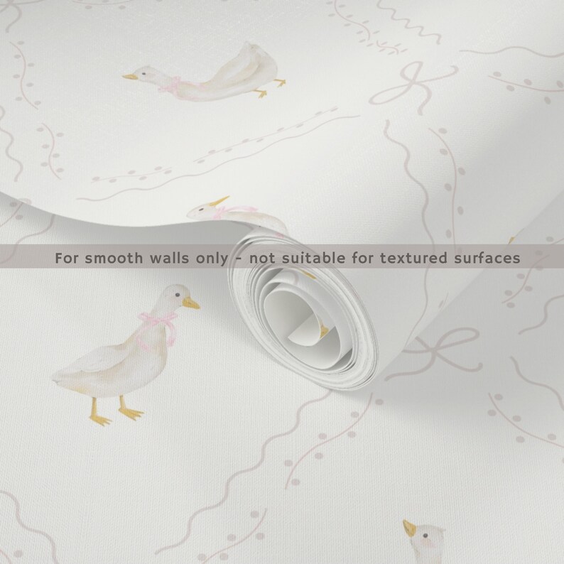 Goose Wallpaper Peel and Stick, Cottagecore Nursery Wallpaper ...