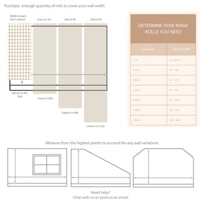 Neutral Gingham Nursery Wallpaper, English Country Cottage Peel and Stick Wallpaper, Beige Plaid Farmhouse Baby Room Decor imagen 9