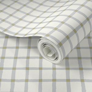 Wallpaper Peel and Stick Removable Boho Gingham - Nursery Wallpaper Boy, Wallpaper for Kids room, Playroom, bathroom | WALLPAPER SWATCH