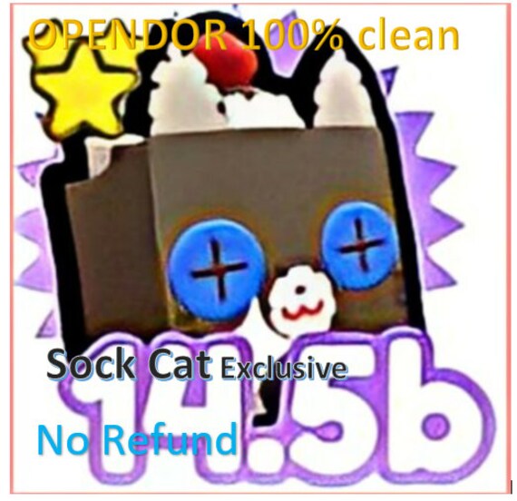 Pet Simulator X Sock Cat Exclusive 100 Clean Etsy