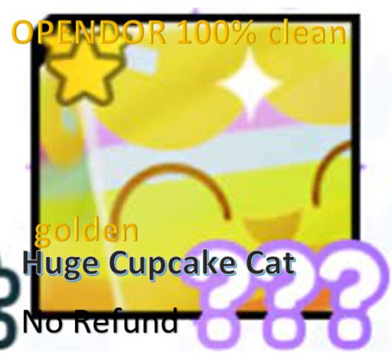 Pet Simulator X Golden Huge Cupcake Cat 100 Clean Etsy Australia