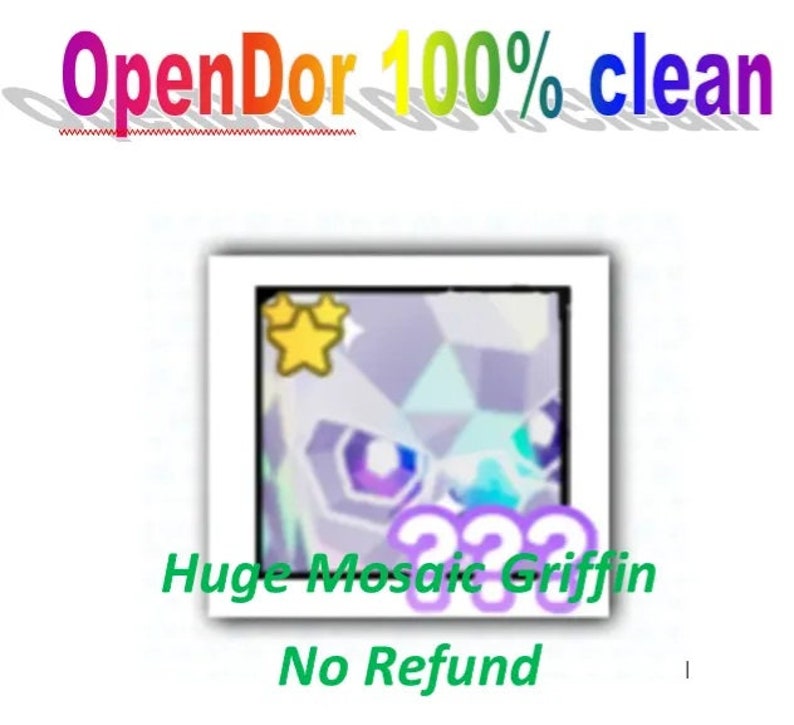 Pet Simulator X Huge Mosaic Griffin 100 Clean Etsy