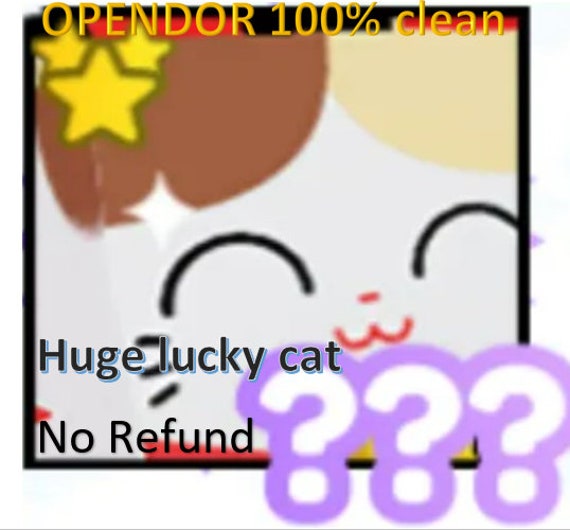 Pet Simulator X Huge Lucky Cat 100clean Etsy