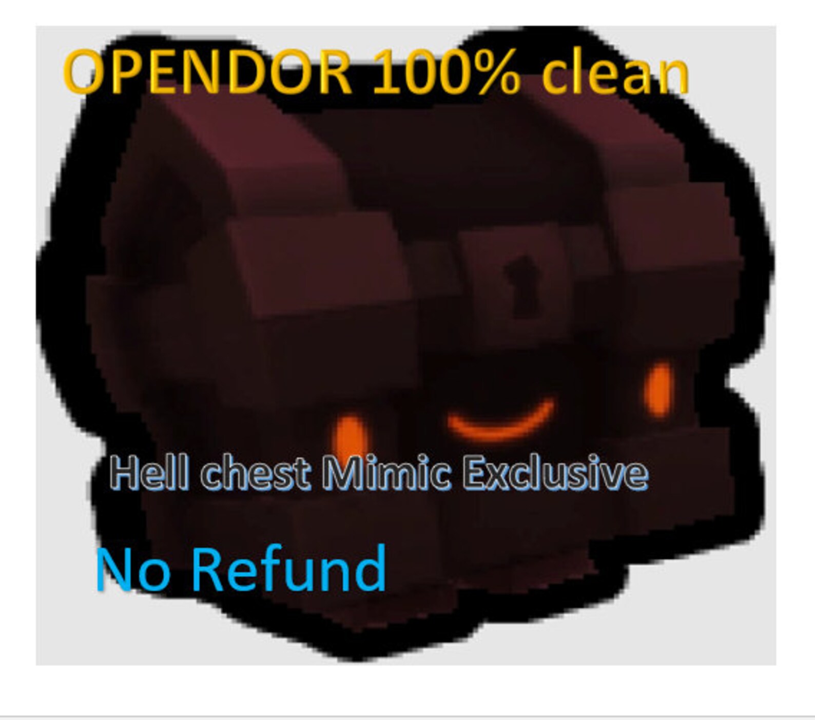 Pet Simulator X Hell Chest Mimic Exclusive 100 Clean Etsy