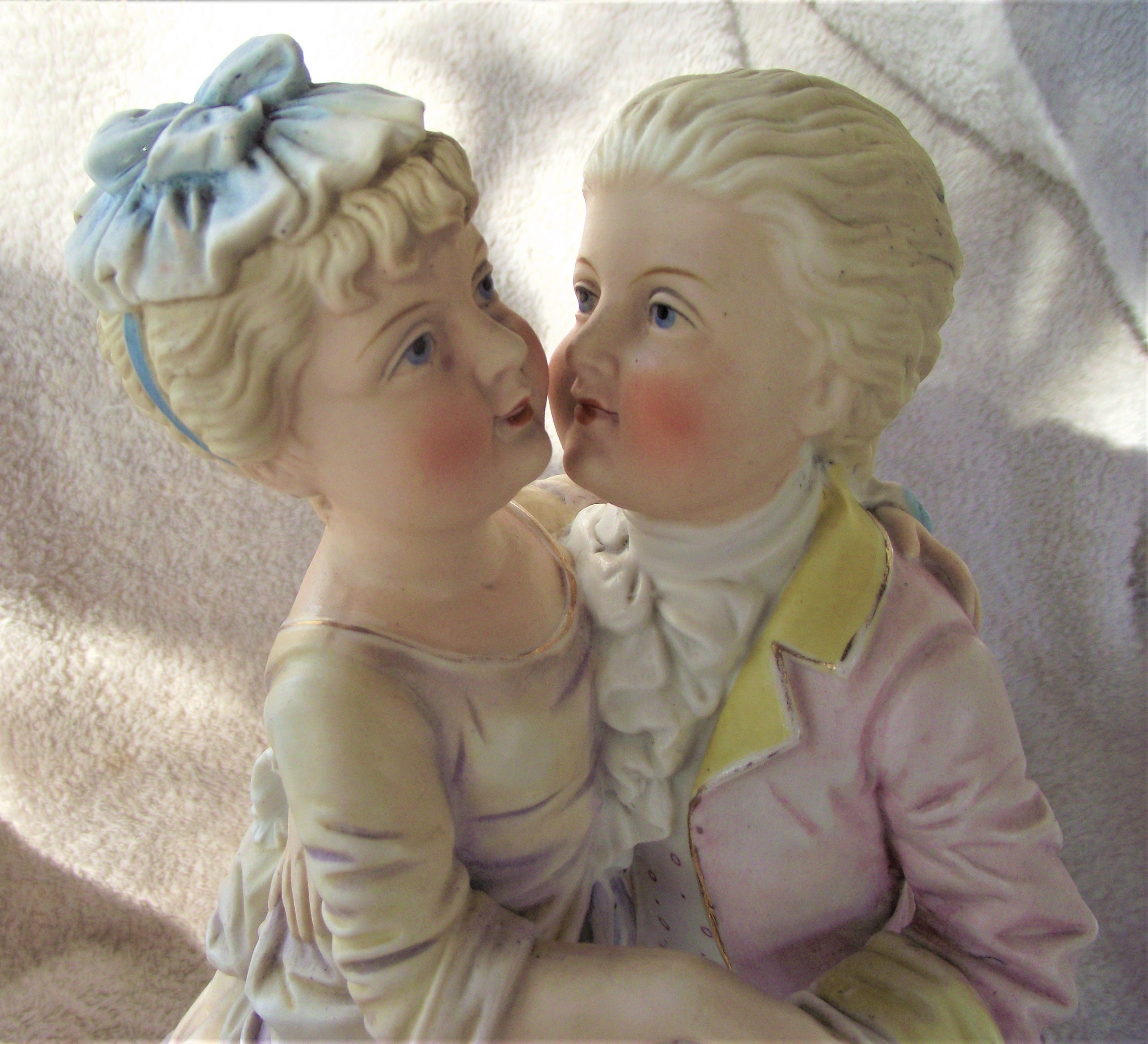 Antique German Bisque Figurine of a Couple Kissing Raunchy Etsy