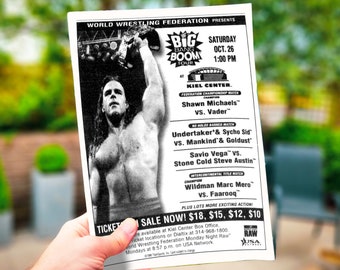 Custom WWF Event Poster: Wrestling Collectible (8.5x11)