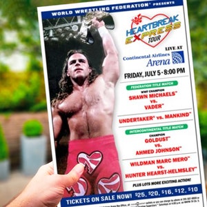 Custom WWF Poster Event Advertisement (12x18&quot; Poster) | WWE, AEW Pro Wrestling Live Shows Souvenir