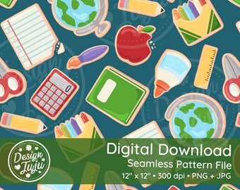 Smart Cookie - Seamless Surface Pattern for Fabric /Printable Paper/ Sublimation- Back to School
