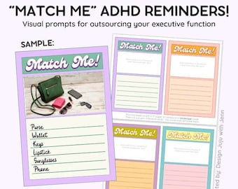 ADHD Visual Checklist: "Match Me" Prompts for Teens & Adults (Digital Download)