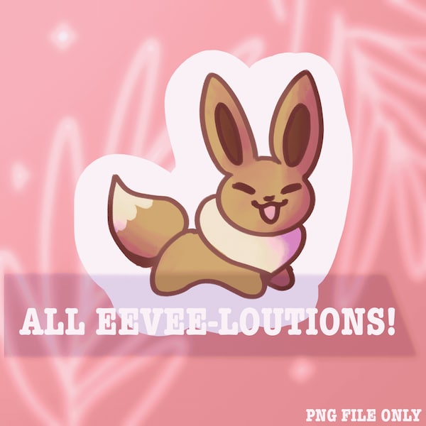 Eevee Evolution DIGITAL sticker pack!