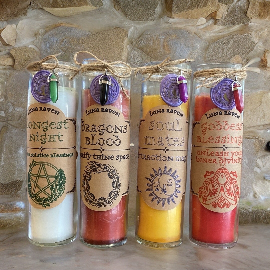 Altar Pillar Candles Spell Casting Divination Candles Etsy