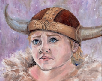 Viking Dreamer - Art Print by Katrina Brott  - Fantasy Art, Viking Boy