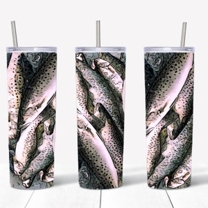 20 oz Speckled Trout Skinny Tumbler PNG