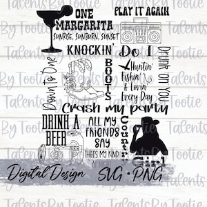 Country Girl Collage PNG