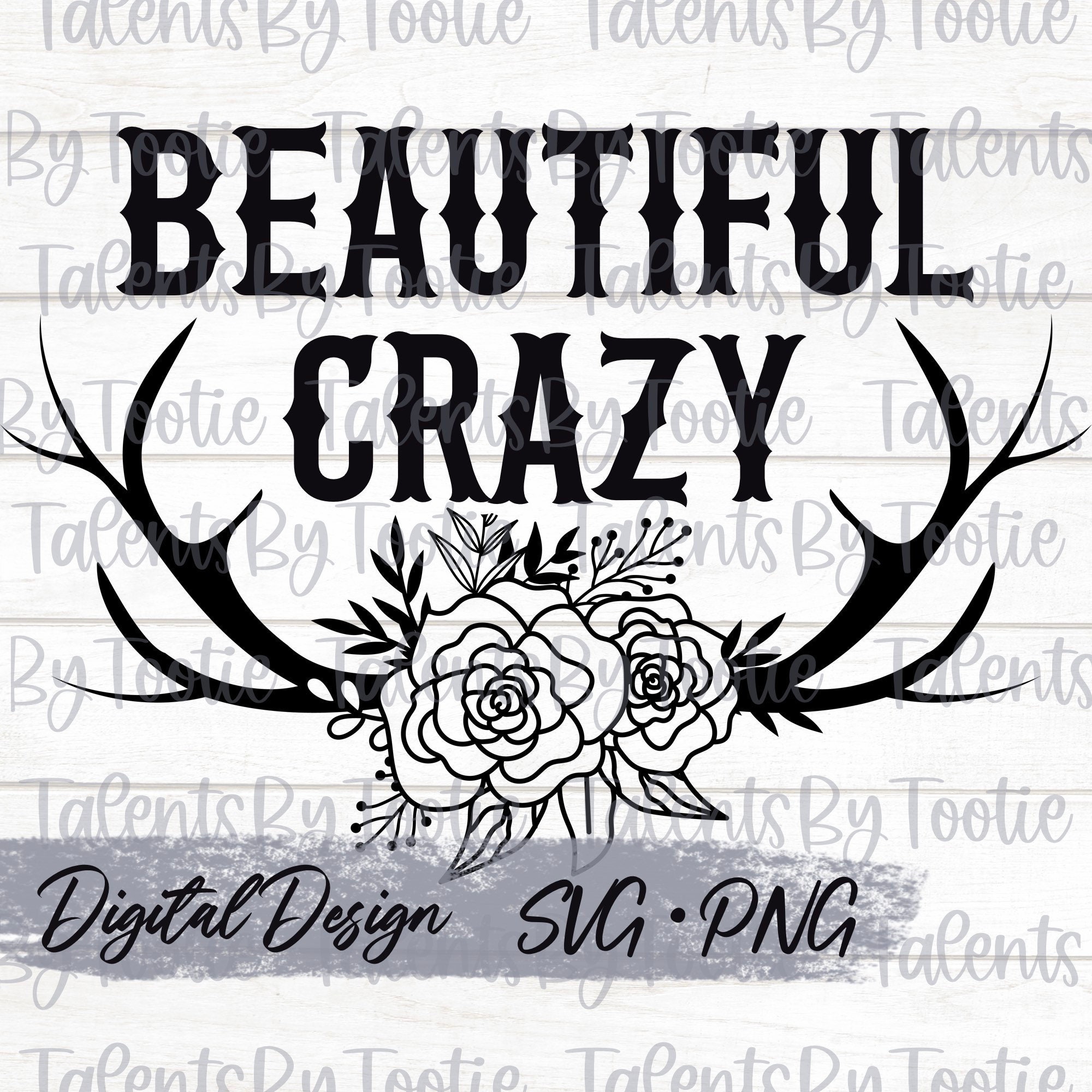 Beautiful Crazy Lyrics Sign SVG file