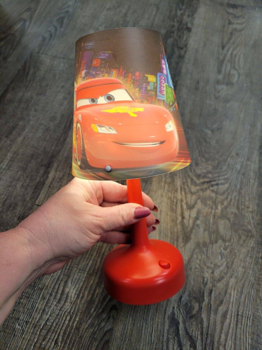 Disney Pixar Cars Lightning Mcqueen Lamp for Kids Philips Race Etsy