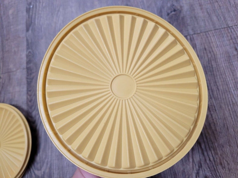 Tupperware 80840 Red Gold Yellow Extra Replacement Canister Lid Etsy