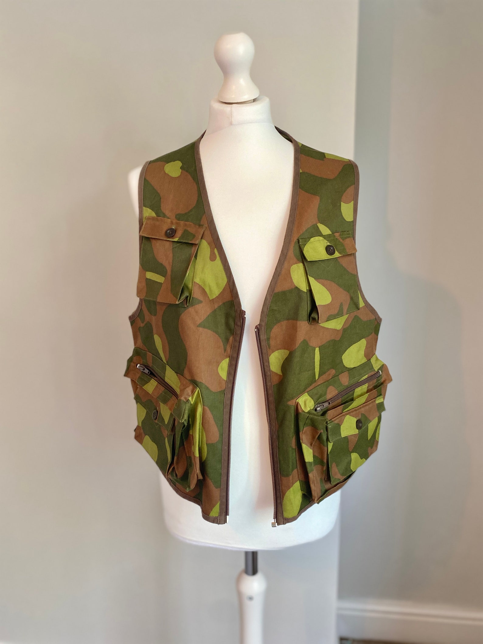 Vintage Camouflage Utility Vest 90s Camo Vest Women's Camouflage Vest