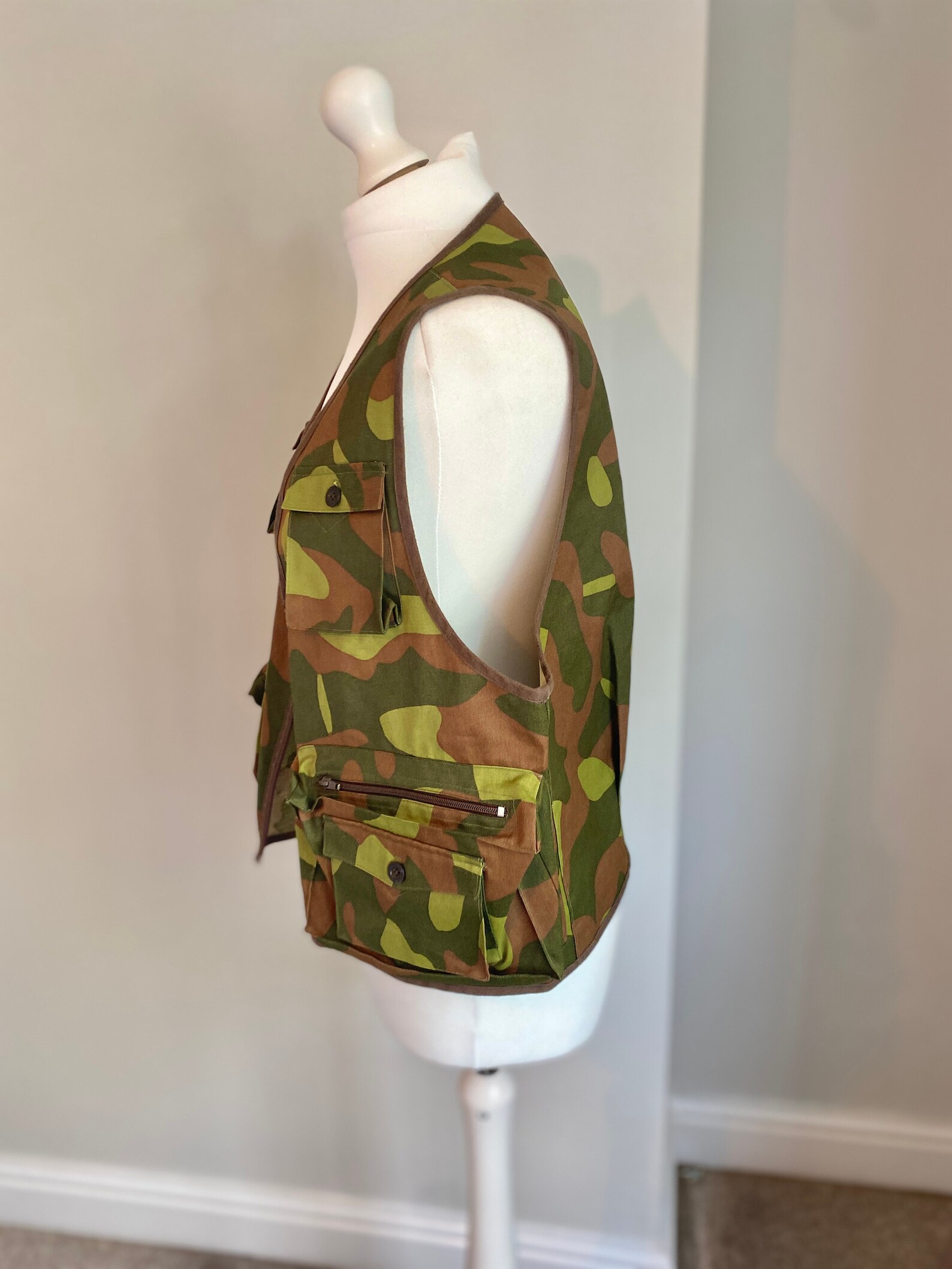 Vintage Camouflage Utility Vest 90s Camo Vest Women's Camouflage Vest