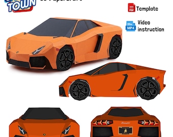 SD Papercraft Car Town Style - 2012 Lamborghini Aventador LP 700-4